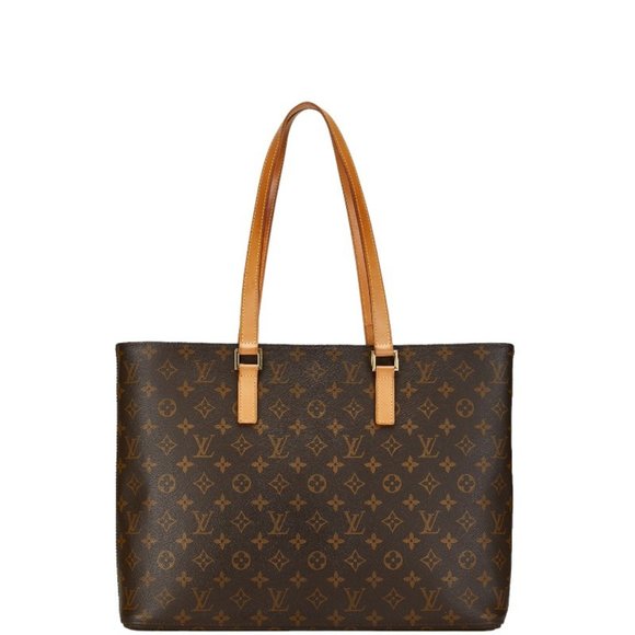 LOUIS VUITTON Handbags - Louis Vuitton Monogram Luco Tote Bag Shoulder M51155 Brown PVC Leather Women'...